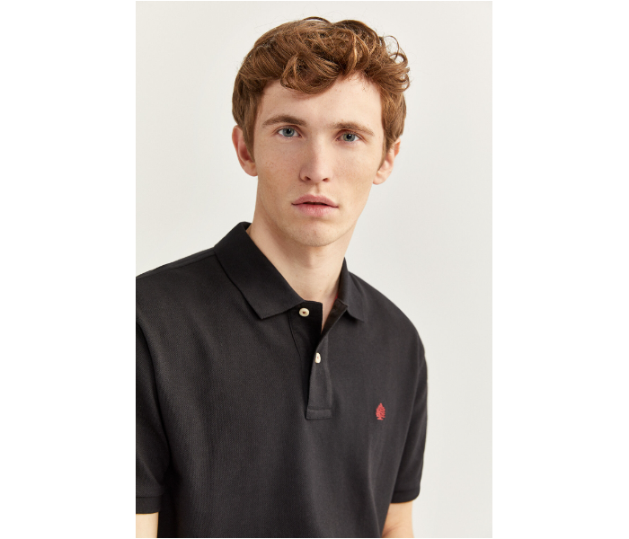 Springfield 855102201 XS Basic Polo Shirt for Men - Black - Zoom Image 2