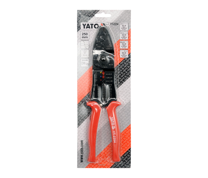 Yato YT-2254 250mm Crimping Plier - Black and Red - Zoom Image 2