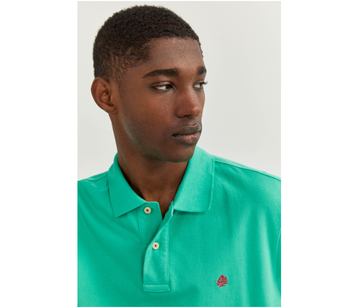 Springfield 855102225 XXXL Basic Polo Shirt for Men - Green - Zoom Image 2