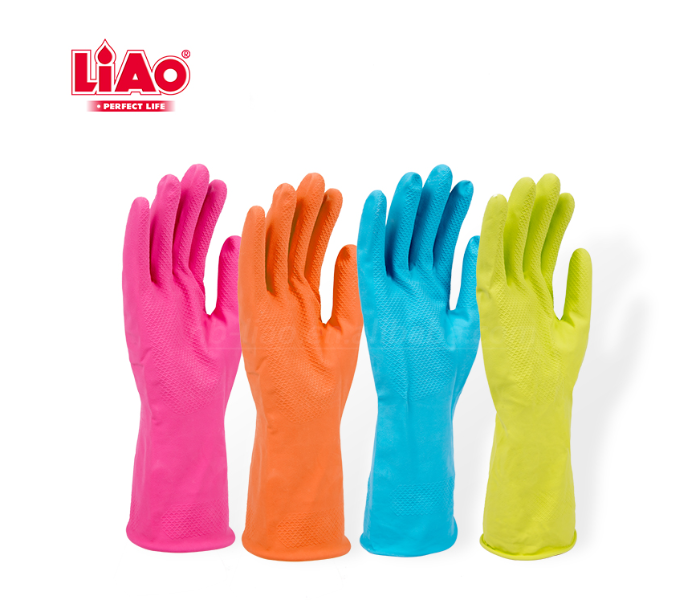 Liao 67419 Large Latex Household Cleaning Gloves H130021 - Zoom Image