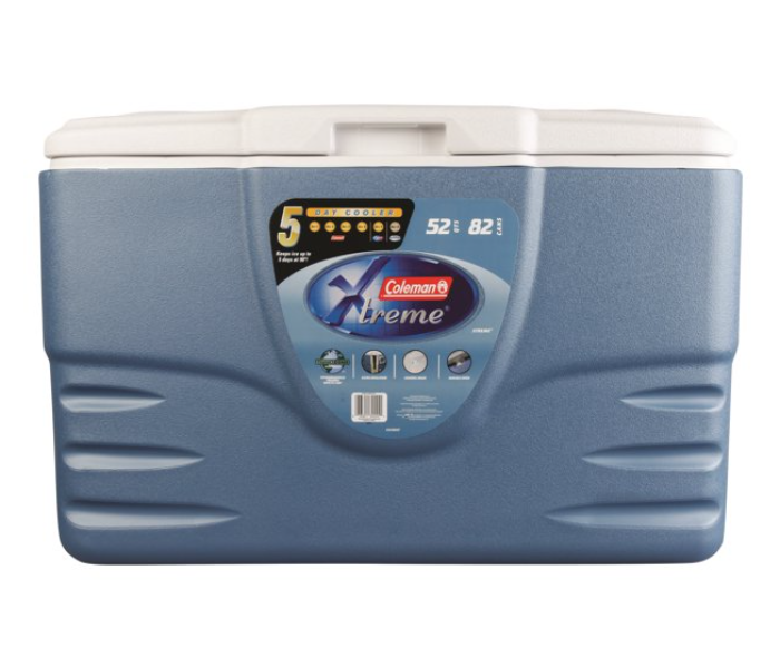 Coleman 3000006572 52 Quarts Xtreme 5 Day Heavy Duty Hard-Sided Cooler - Blue and White - Zoom Image 2