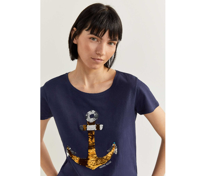 Springfield 886774719 Small T-Shirt for Women - Blue - Zoom Image 2