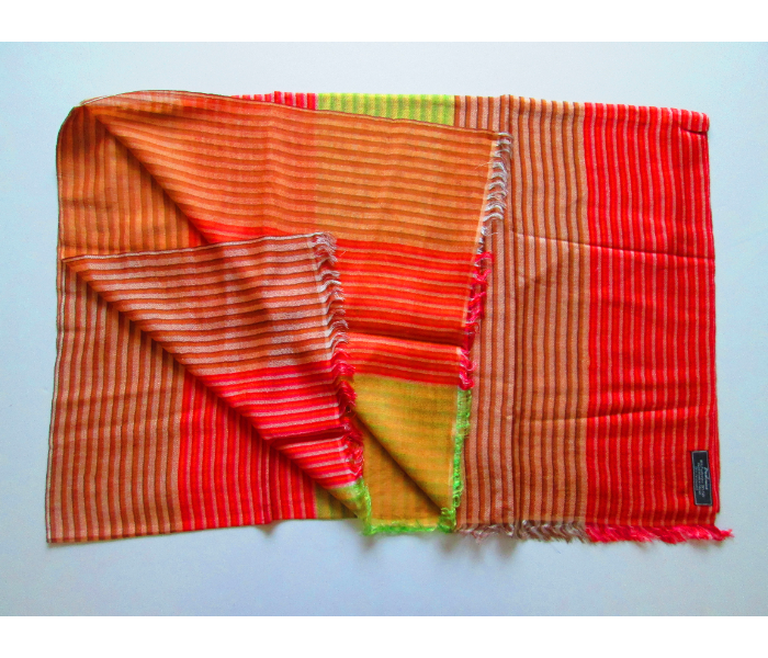 Style It STY-PS-RBG Genuine Hand Woven Pashmina Shawl - Orange - Zoom Image 3