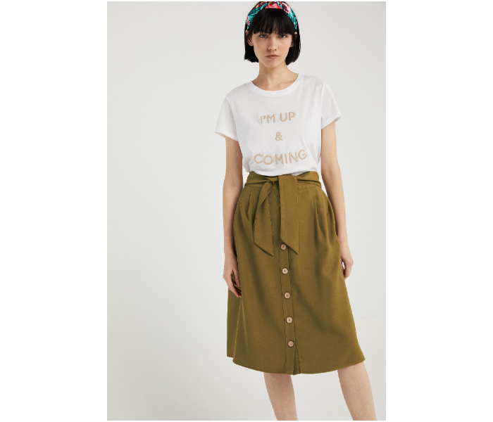 Springfield 688517921 Large Skirt for Women - Brown - Zoom Image 2