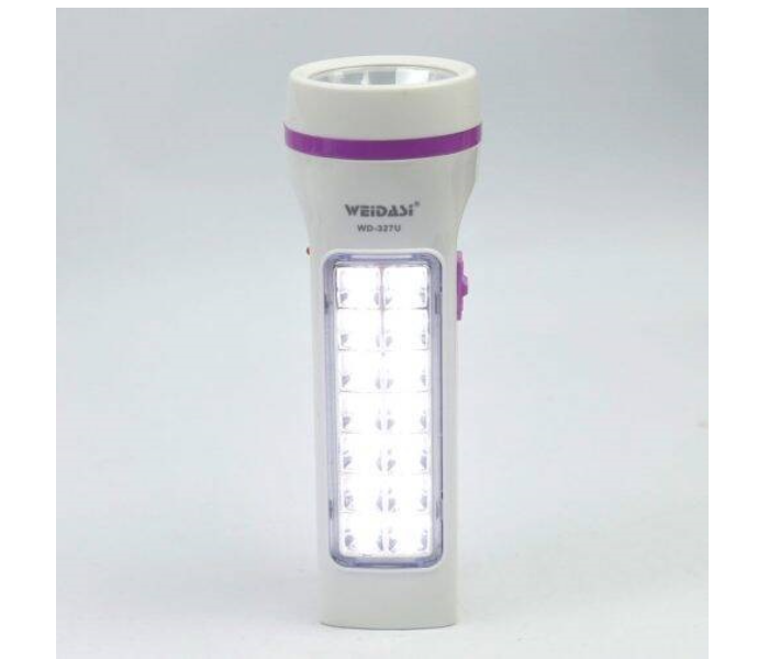 Weidasi WD-327U Portable Rechargeable Torch Light -White and Pink - Zoom Image 3