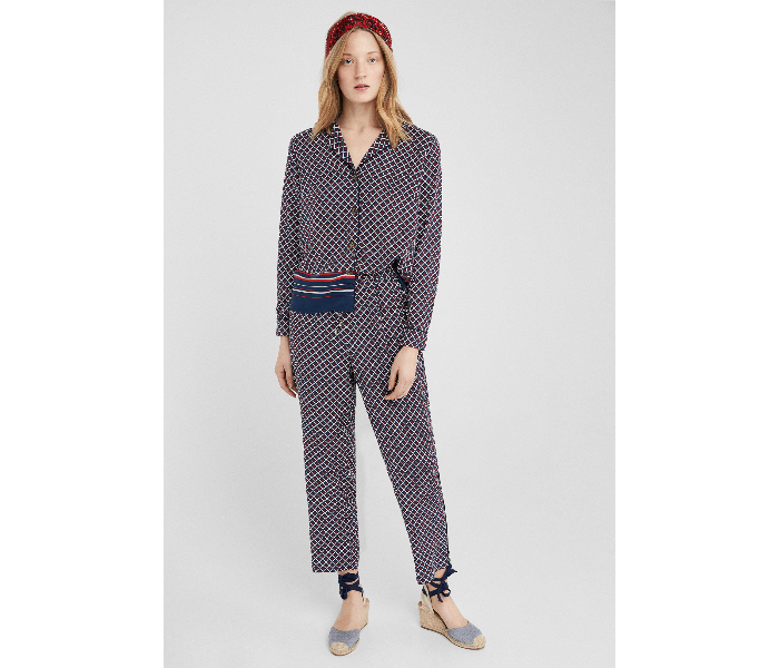 Springfield 683529517 Size 36 Cotton Jumpsuit for Women - Blue - Zoom Image 1