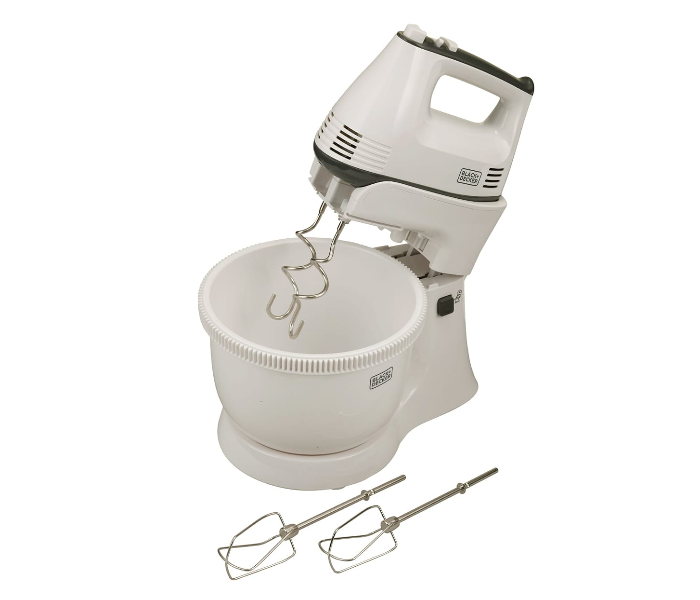 Boss Tech 250W 7 Speed 2 in 1 Electric Hand Mixer with 2 Litre Plastic Bowl - White - Zoom Image 1