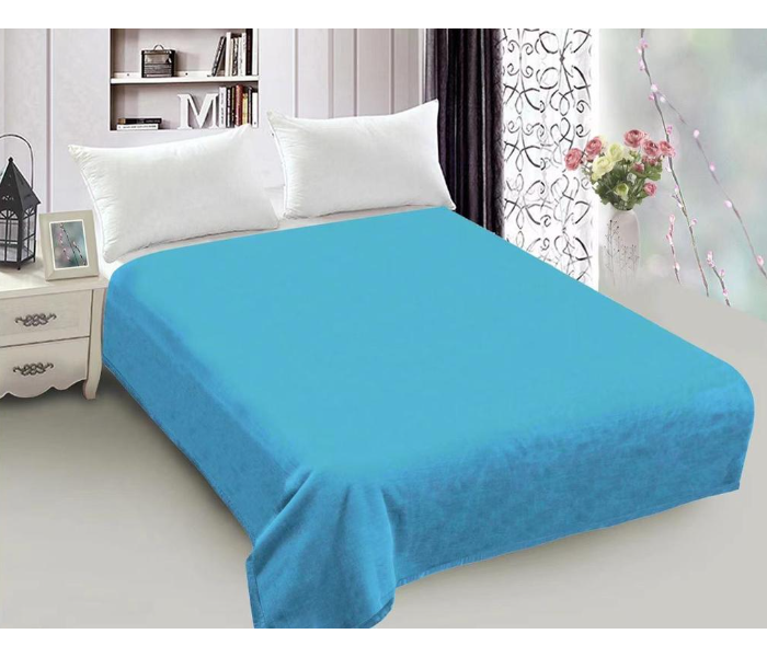 Jongo Soft Double Size 210 X 240cm New Flannel Blanket - Sky Blue - Zoom Image