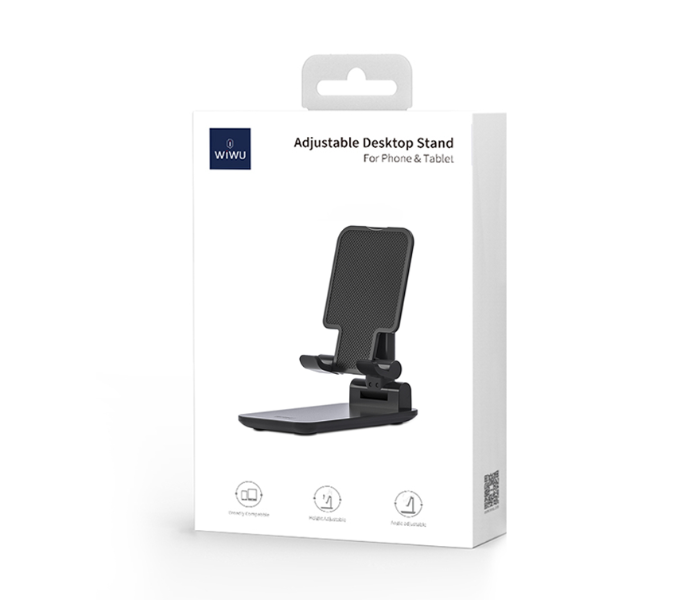 Wiwu ZM103B Adjustable Desktop Stand For Phone and Tablet - Black - Zoom Image 3