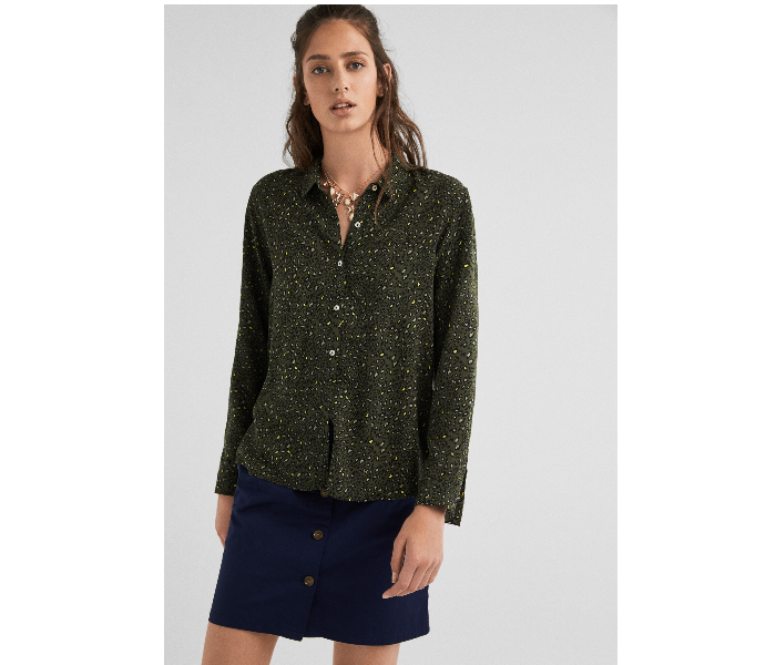 Springfield 679619220 Size 34 Long Sleeve Blouse for Women - Dark Green - Zoom Image 2