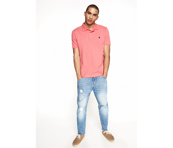 Springfield 855096473 XXXL Basic Polo Shirt for Men - Pink - Zoom Image 1