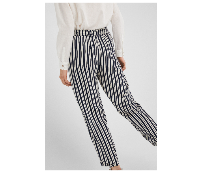 Springfield 683533316 Large Cotton Pant for Women -White and Blue - Zoom Image 2