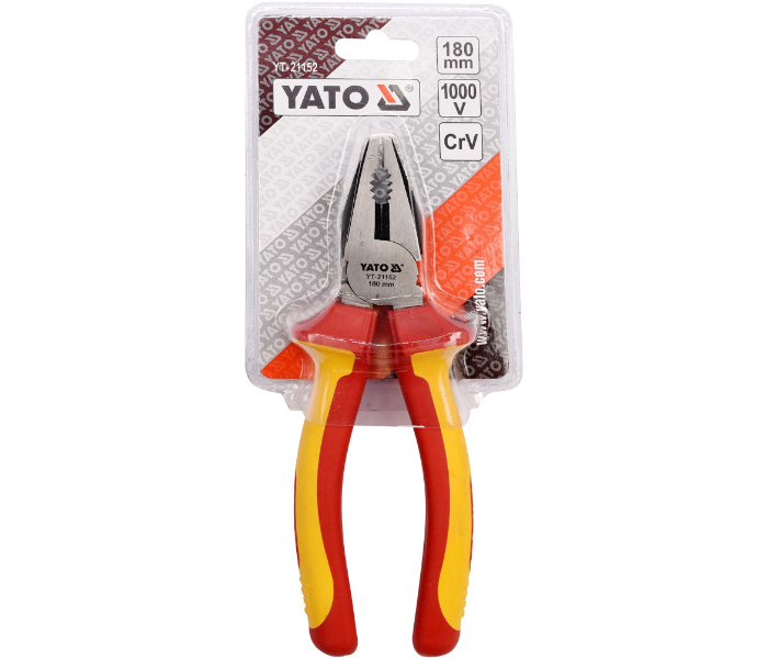 Yato YT-21152 7 Inch Cr-V Steel Insulated Combination Plier - Yellow and Red - Zoom Image 3