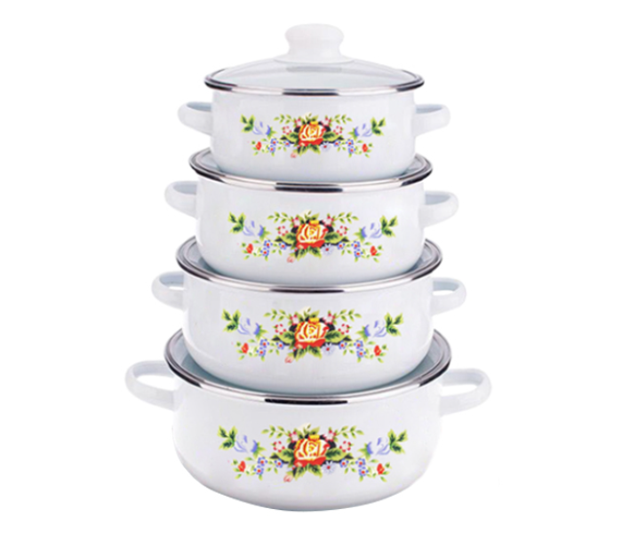 8 Piece Casserole Set DDSTK OE-5509 - White - Zoom Image