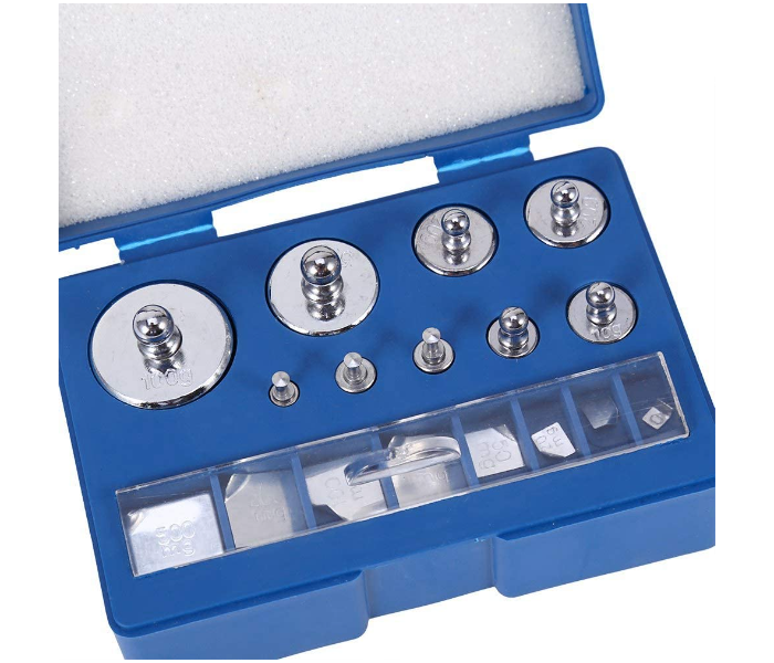 17Pieces Calibration Weight Set With Plastic Storage Case And Tweezer -Blue - Zoom Image 1