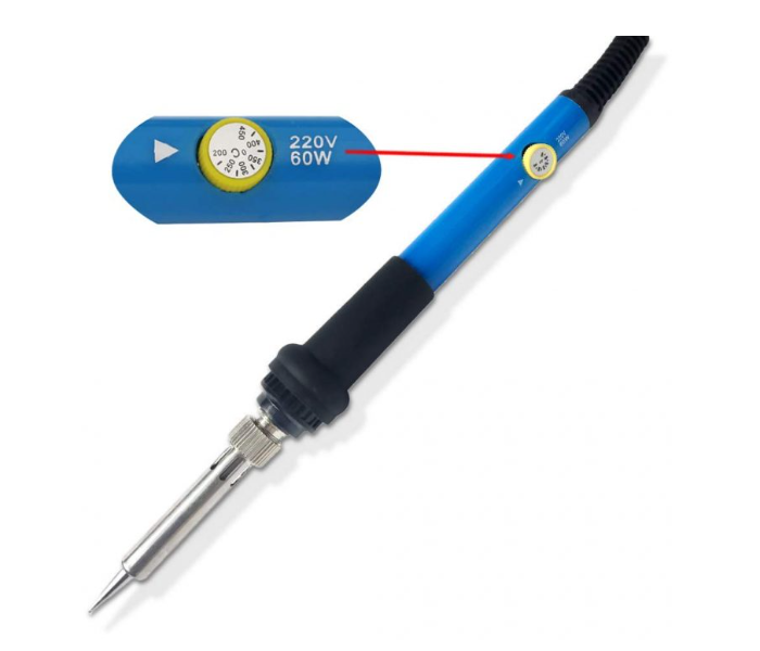 Smart 60W Soldering Iron With Adjustable Temperatures -Blue - Zoom Image 2