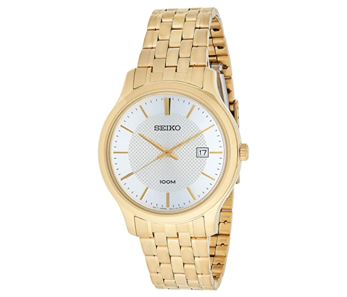 Seiko SUR296P1 Neo Classic Analog Quartz Stainless Steel Gold Plated Watch for Men - Gold - Zoom Image 1