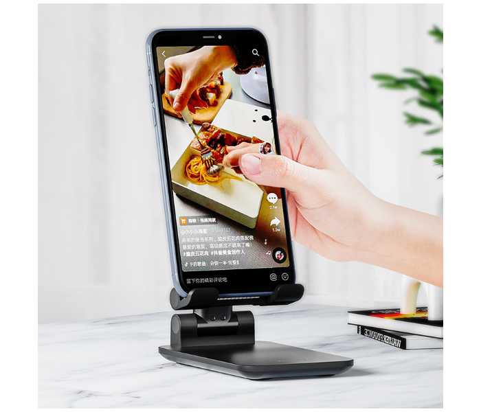 Wiwu ZM103B Adjustable Desktop Stand For Phone and Tablet - Black - Zoom Image 2