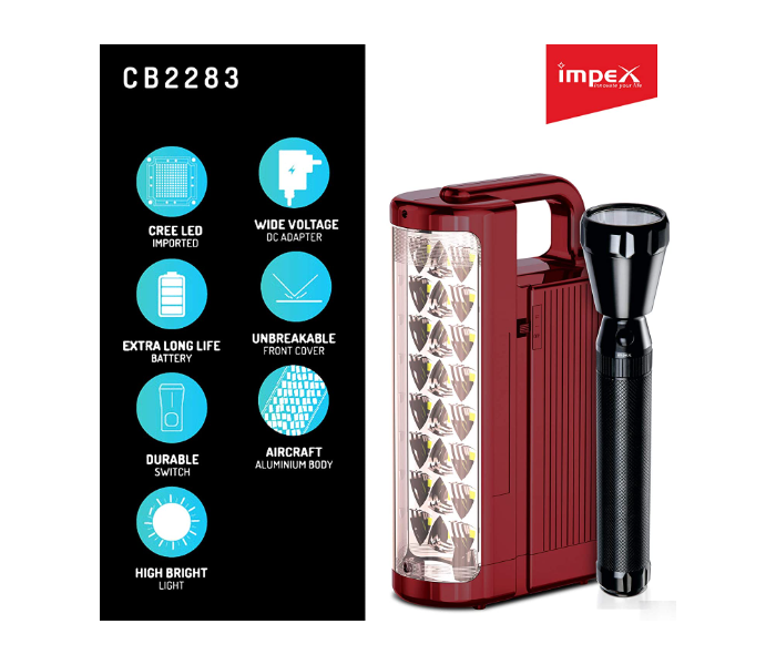 Impex CB 2283 Super Bright SMD LED Rechargeable Lantern and Flashlight - Zoom Image 3