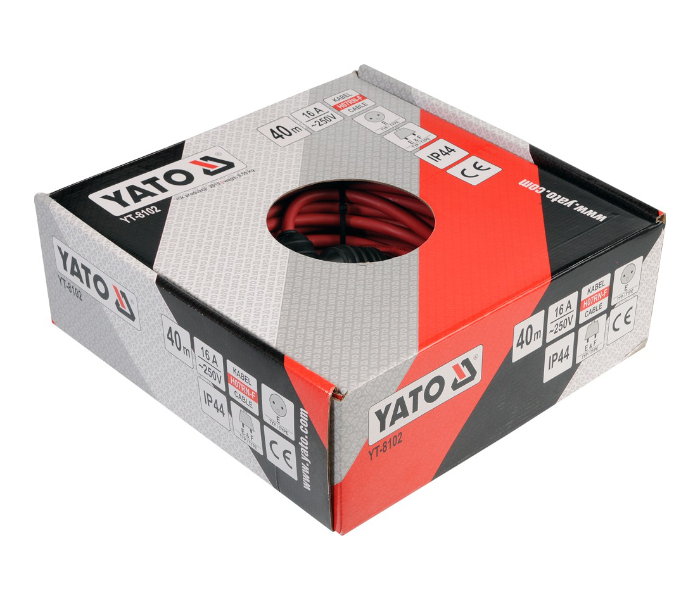 Yato YT-8102 3680W 40 Meter Extension Cord with Splash-proof Socket - Red - Zoom Image 2