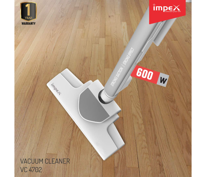 Impex VC 4702 Hand Held Vacuum Cleaner -White - Zoom Image 4