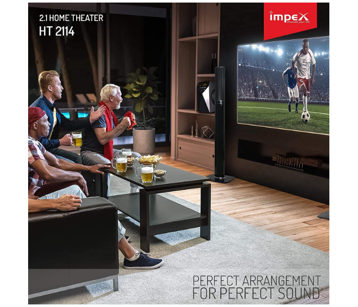 Impex HT 2114 40W Sub 2.1 Channel Multimedia Home theatre Speaker System with Remote Control - Black - Zoom Image 4