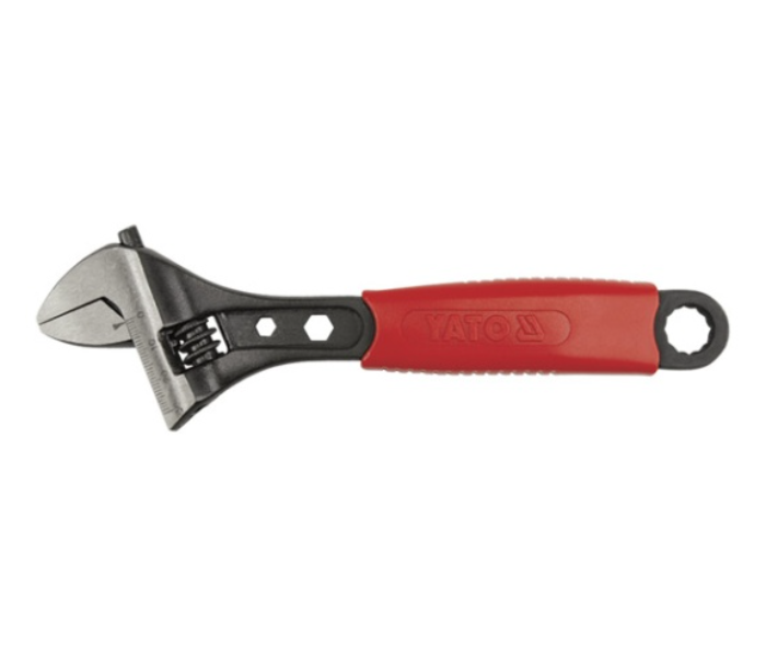 Yato YT-2170 160mm Cr-V Steel Adjustable Wrench - Black and Red - Zoom Image