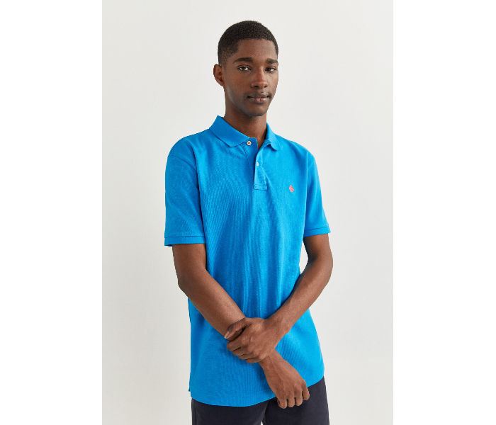 Springfield 855102287 XL Basic Polo Shirt for Men - Turquoise - Zoom Image 1