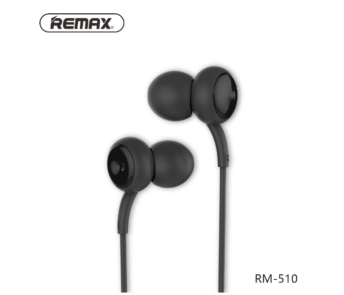 Remax RM-510 High Performance Wired Earphone - Black - Zoom Image 1