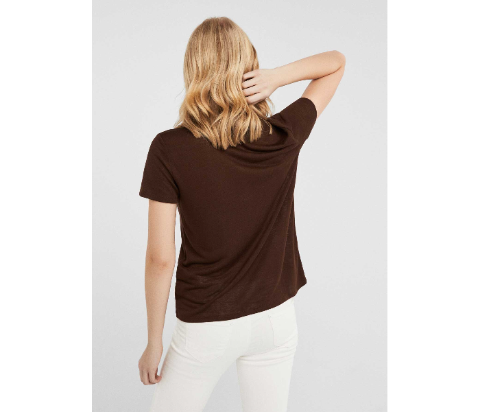 Springfield 886577936 XS T-Shirt for Women - Brown - Zoom Image 3