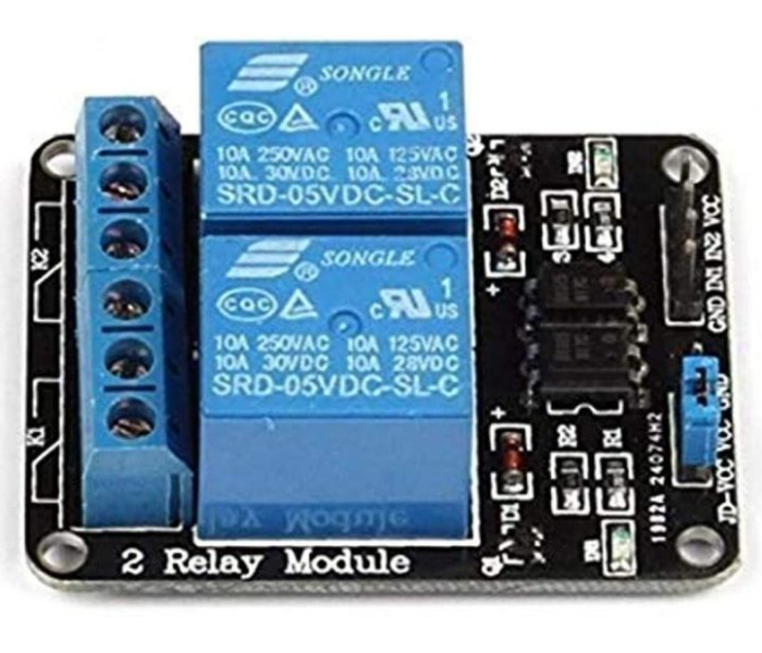 2-Channel 5V Relay Module -Blue and Black - Zoom Image 2