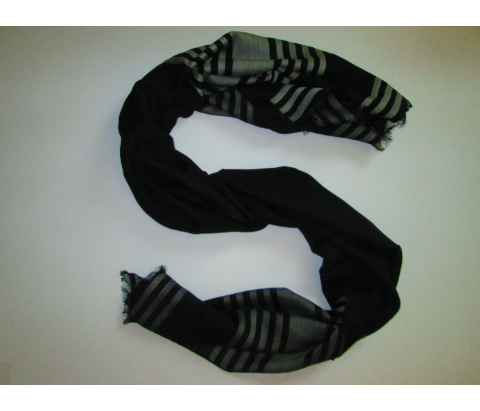 Style It STY-PS-BG Genuine Hand Woven Pashmina Shawl - Black - Zoom Image 1