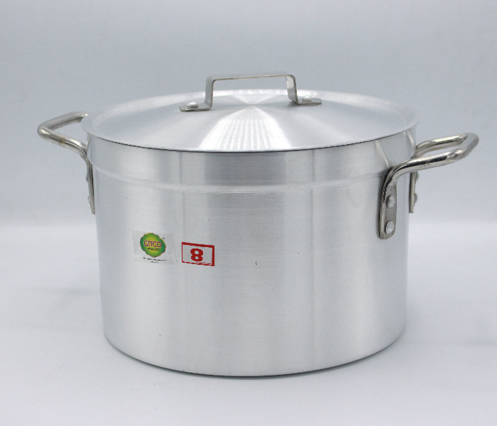 Gitco GIT2892 21x38 cm Aluminium Stew Pot -Silver - Zoom Image 1