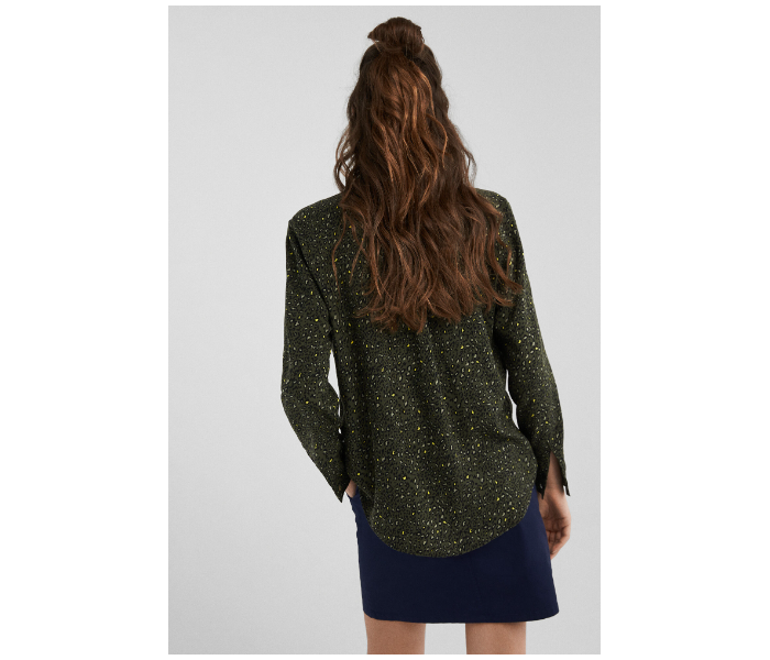 Springfield 679619220 Size 40 Long Sleeve Blouse for Women - Dark Green - Zoom Image 4