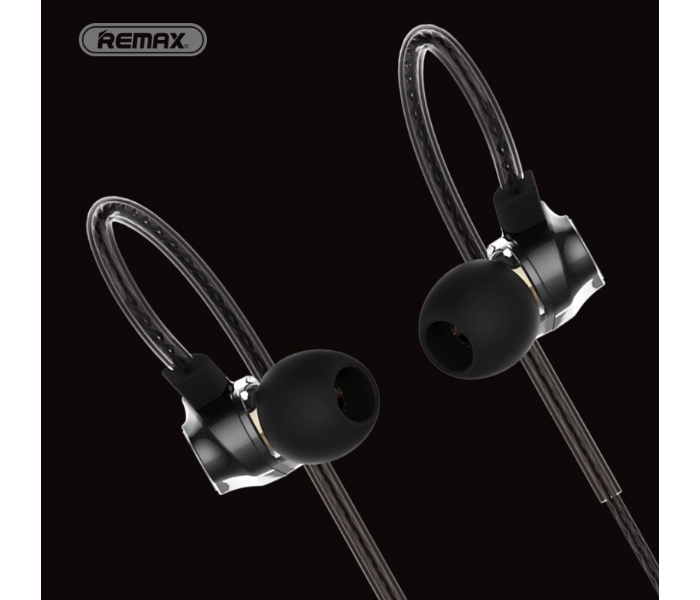 Remax RM-580 Double Moving Coil Wired Earphone - Black - Zoom Image 2