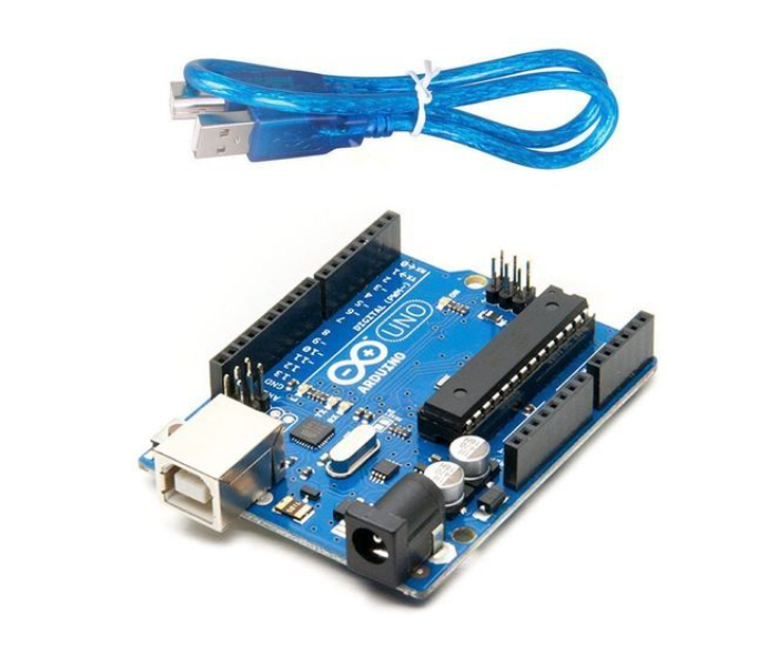 Arduino Uno R3 Dip with Cable - Blue and Black - Zoom Image