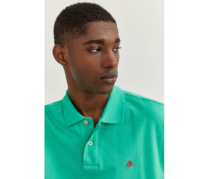 Springfield 855102225 Medium Basic Polo Shirt for Men - Green - Zoom Image 2