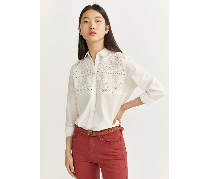 Springfield 679755596 Size 42 Long Sleeve Blouse for Women - Ivory - Zoom Image 1