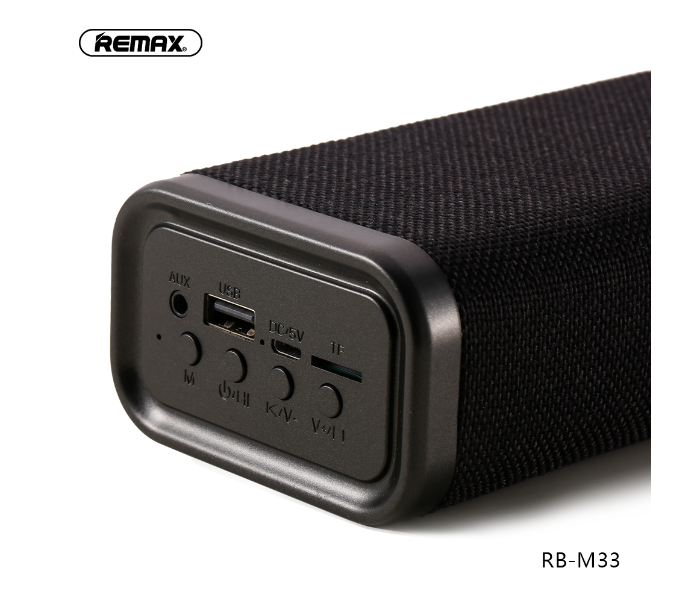 Remax RB-M33 Fabric Series Wireless Speaker - Black - Zoom Image 4