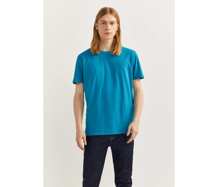 Springfield 712204788 Medium Basic T-Shirt for Men - Turquoise - Zoom Image 2