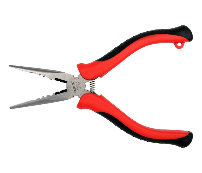 Yato YT-6625 6 Inch Cr-V Steel Japanese Type Long Nose Plier - Black and Red - Zoom Image