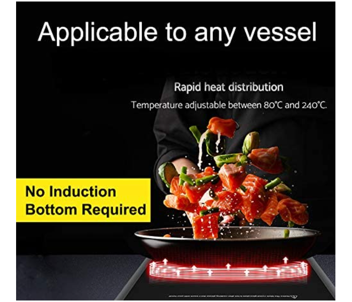 Impex IR 2703 2000W Infrared Induction Cooktop - Black - Zoom Image 3