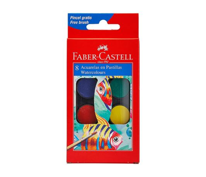 Faber Castell 8 Water Colour with Brush - Zoom Image