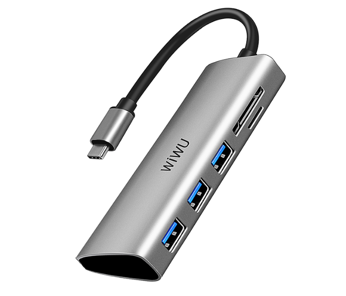 Wiwu ALPHA532STG 5 In 1 Multi-Function USB-C - Grey - Zoom Image 2