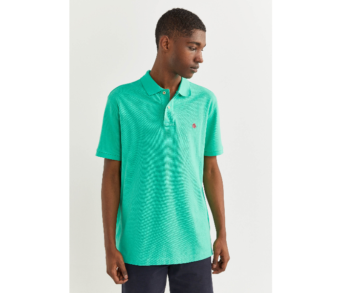 Springfield 855102225 XXXL Basic Polo Shirt for Men - Green - Zoom Image 1