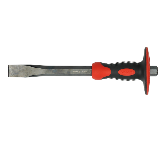 Yato YT-4700 300mm CrV Steel Cold Chisel with Protection - Black and Red - Zoom Image 1