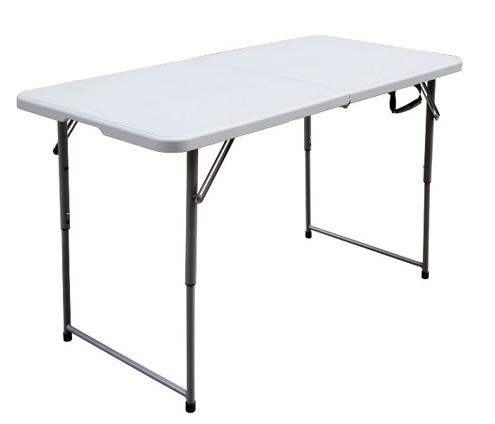 Home Pro KLS653-3 HDPE Folding Table with Polybag and Carton - White - Zoom Image