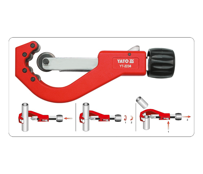 Yato YT-2234 Quick Adjust Pipe Cutter - Black and Red - Zoom Image 3