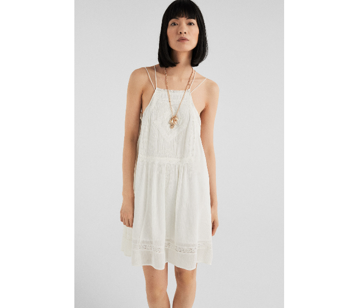 Springfield 795506598 Size 42 Knitted Dress for Women - White - Zoom Image 2