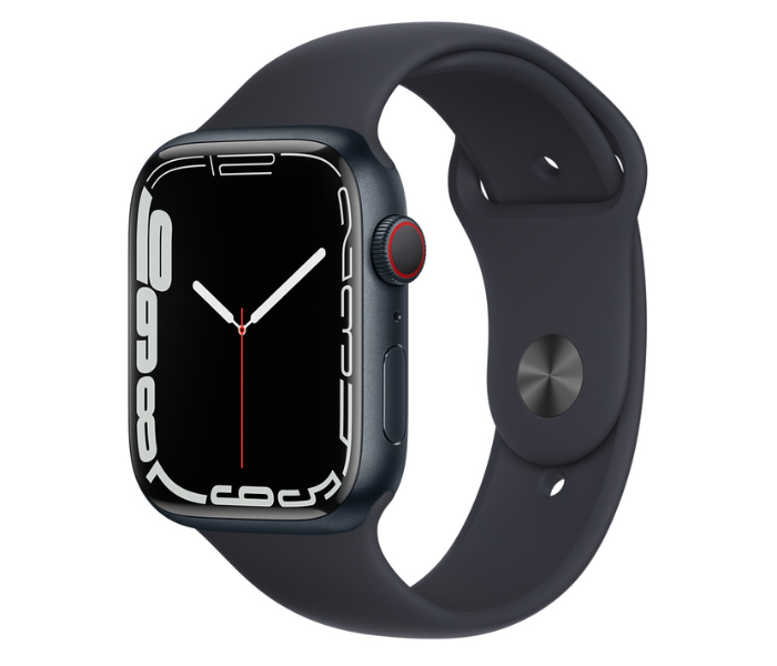 Apple Watch Series 7 GPS and Cellular 45mm Midnight Aluminum Case with Sport Band - Zoom Image 1